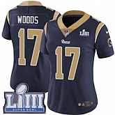 Women Nike Rams 17 Robert Woods Navy 2019 Super Bowl LIII Vapor Untouchable Limited Jersey,baseball caps,new era cap wholesale,wholesale hats